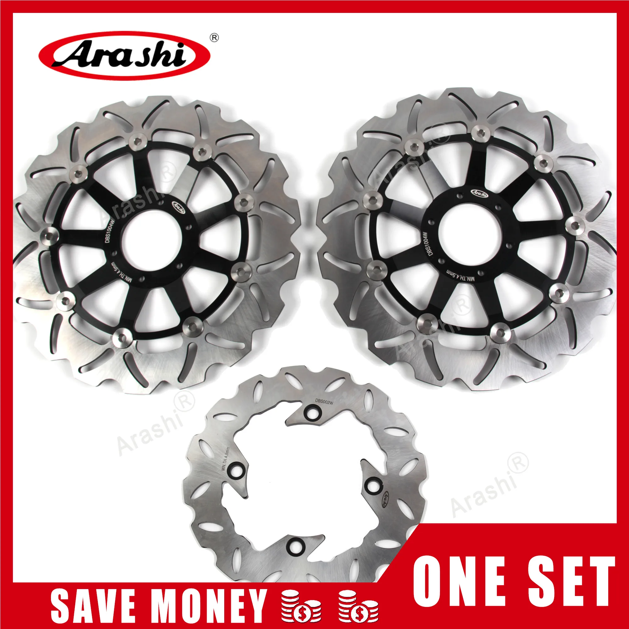 

Arashi 1 Set For HONDA CBR900RR 1992 1993 CBR 900 RR CNC Full Floating Front Brake Disks Rear Brake Disc Rotors CBR900 900RR