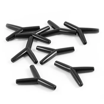 

New Plastic Y Shape 3 Way Fish Tank Water Tube Connectors 8 Pcs Black