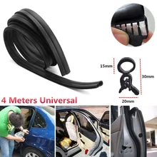 

4 Meter Car Door Trunk Hood Edge Rubber Sealing Strip dustproof sealed noise insulation machinery Guard Buffers