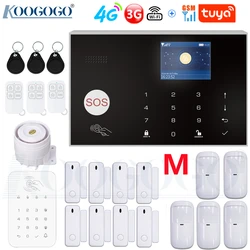 Tuya – système d'alarme domestique anti cambriolage, wi fi, GSM, 4G/3G, 433MHz, avec clavier tactile, 11 langues, Compatible avec Alexa et Google 