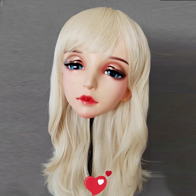 Mo-02) Женская милая девушка Смола половина головы кигуруми BJD глаза кроссдресс в стиле японского аниме маска Лолиты с глазами и париком