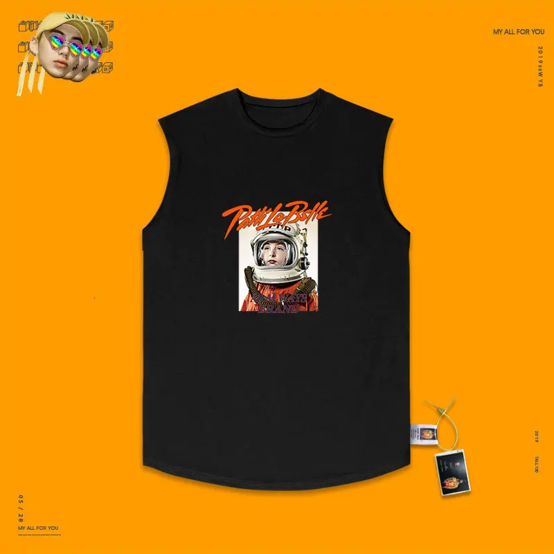 Camiseta, одежда для фитнеса, Повседневная модная уличная одежда, унисекс, крутой астронавт, ins, с принтом, с круглым вырезом, майка