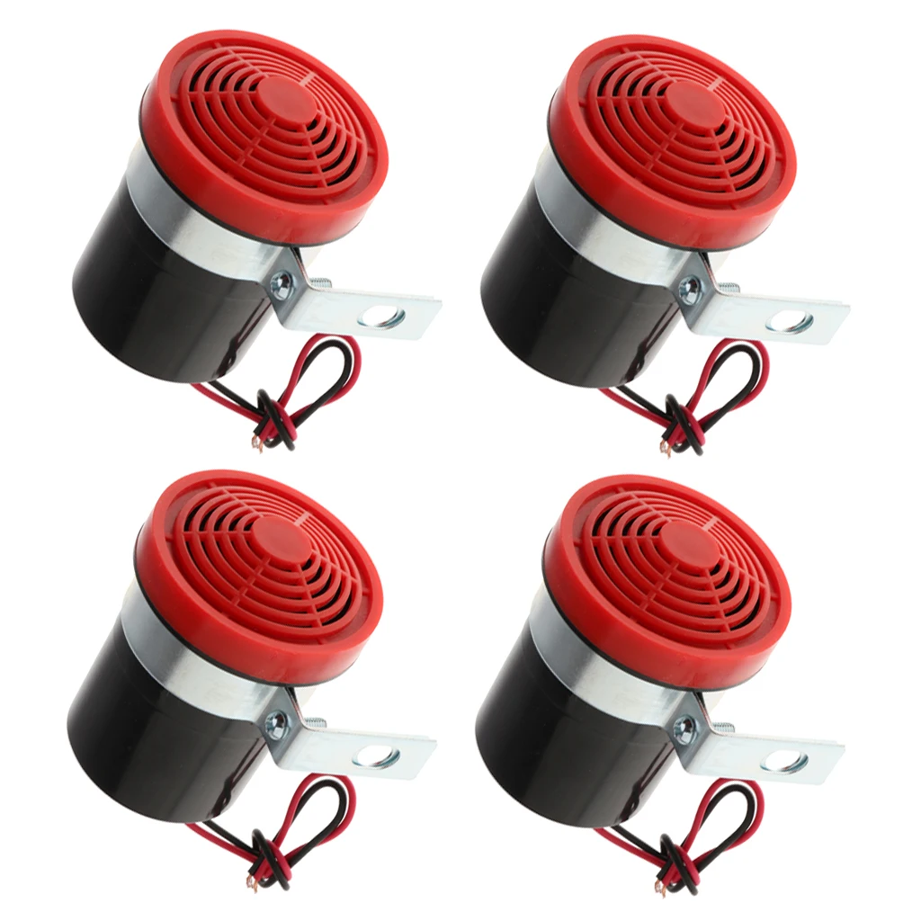 4x 105db 12V-24V Auto Car Truck Reversing Horn Loud Speaker Alarm Red