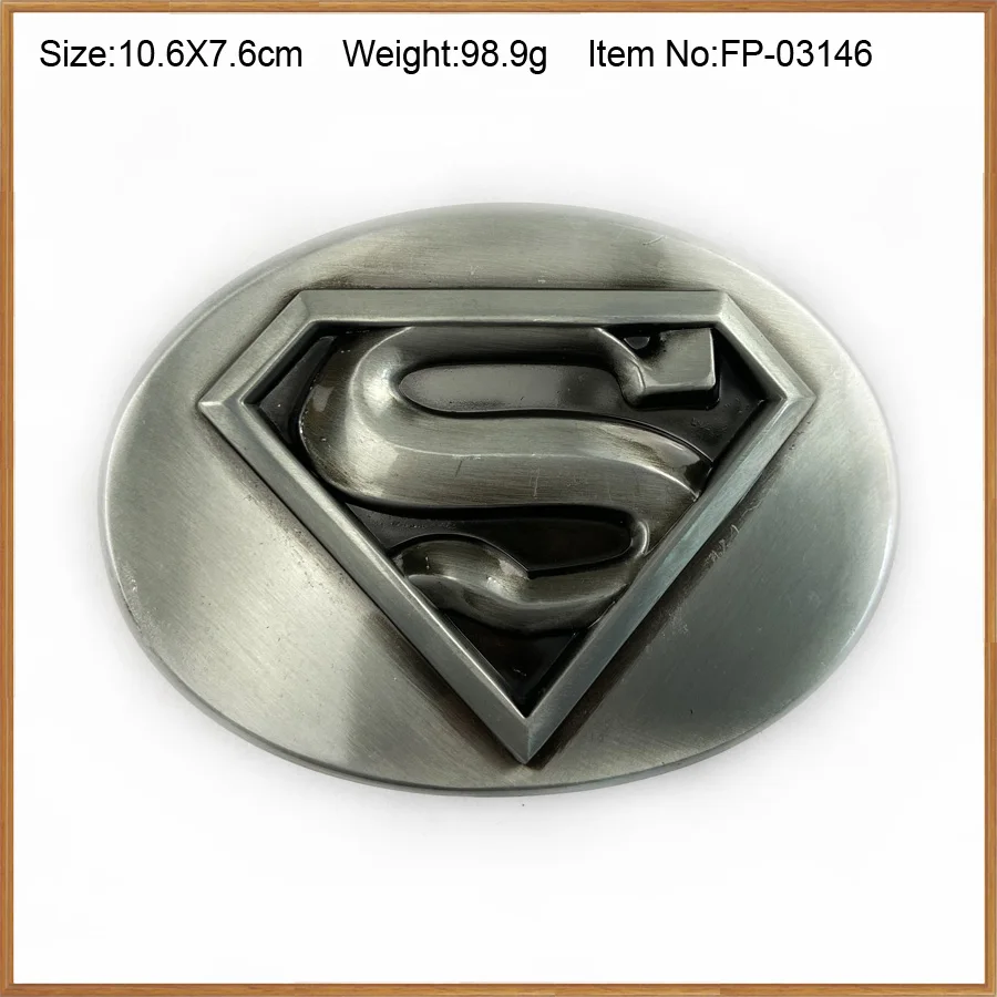 BuckleClub Оптовая Продажа цинковый сплав Супермен пленка пряжка для ремня в западном