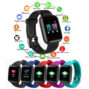 

116Plus Smart Watch Waterproof Smart Bracelet fitness Exercise Tracking Blood Pressure Heart Rate Detection Smart Watch Bracelet