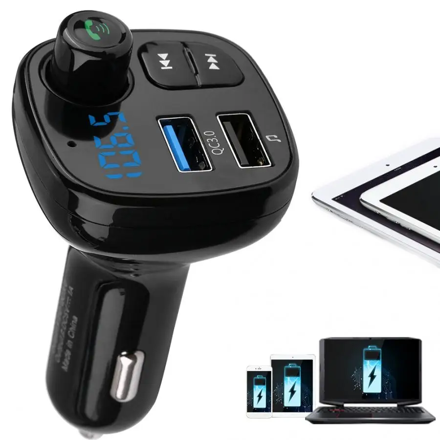 Автомобильный fm-передатчик двойной USB зарядное устройство BT Hands Free u-диск TF MP3-плеер прикуриватель автомобильные аксессуары