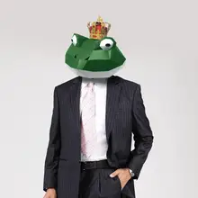 Best Price Paper Mask 3d Frog Prince Costume Cosplay DIY Paper Craft Model Mask Christmas Halloween Prom Party Gift