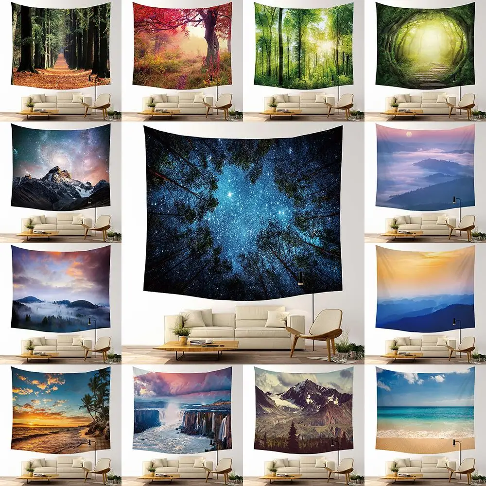 Bohemian Macrame Wall Art Blanket Home Decor Multicolor Bedroom Sheets Yoga Mat Decorative Mandala Forest Wall Hanging Tapestry