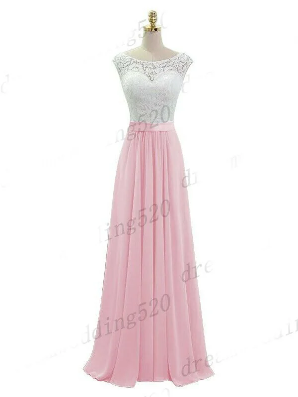 pale Pink 37 Трапециевидные шифоновые кружевные с кушаком, с глубоким вырезом, элегантные платья подружки невесты с открытыми плечами, свадебные вечерние платья, robe de soiree, на шнуровке - Цвет: pale Pink 37