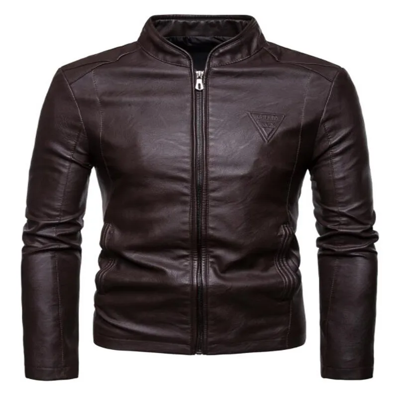

Fashion Men Autumn Winter Warm Casual Leather Zipper Long Sleeve Jacket Coat Top