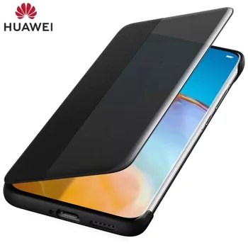 

Original P40 Pro Case Official Smart View Window Leather Protection Flip Case HUAWEI P30 Pro Cover Huawei P30 p40 Case Funda