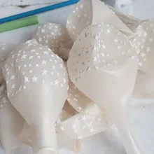 12-дюймовый толстый прозрачный напечатанный звезды пятиконечная звезда латексных воздушных шаров с День рождения, свадебных платьев, декоративных изделий