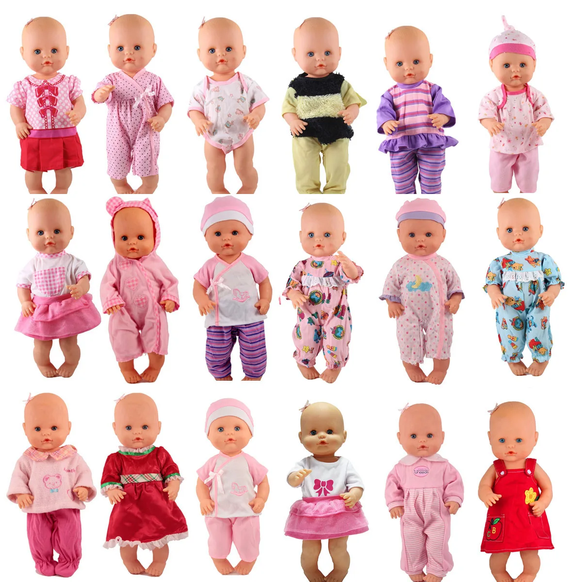 Новинка, 13 дюймов, кукольная одежда, 35 см, Nenuco, кукла, Ropa y su Hermanita, 20 шт./лот, платья феи, наряды для куклы, лучшие DIY игрушки - Цвет: 20pcs mixed1