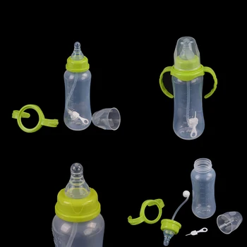 

240ML Newborn Baby Infant Nursing Milk Fruit Juice Water Feeding Standard Mouth Silicone Nipple Pacifier Drink Bottle