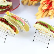 Держатели Тако из нержавеющей стали стойки мексиканская еда жесткая подставка вмещает мягкие раковины формы волны кухонный инструмент Ресторан пирог инструменты