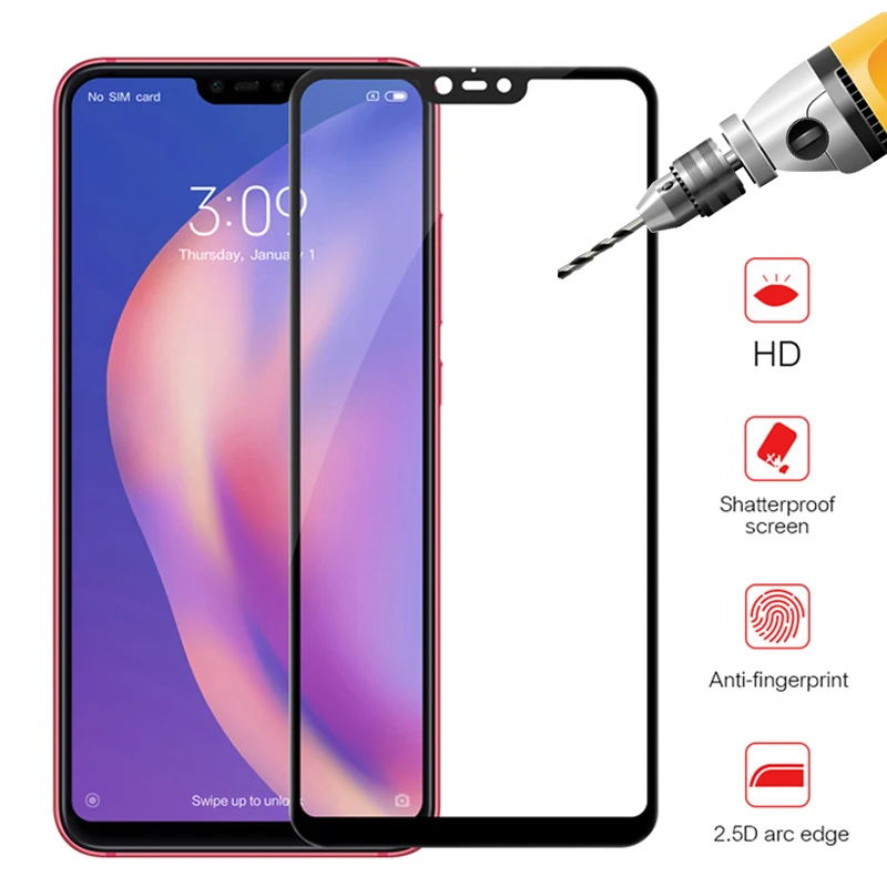 2 в 1 закаленное стекло для камеры xiaomi 8 lite Защитная пленка 9 se стеклянная экрана mi