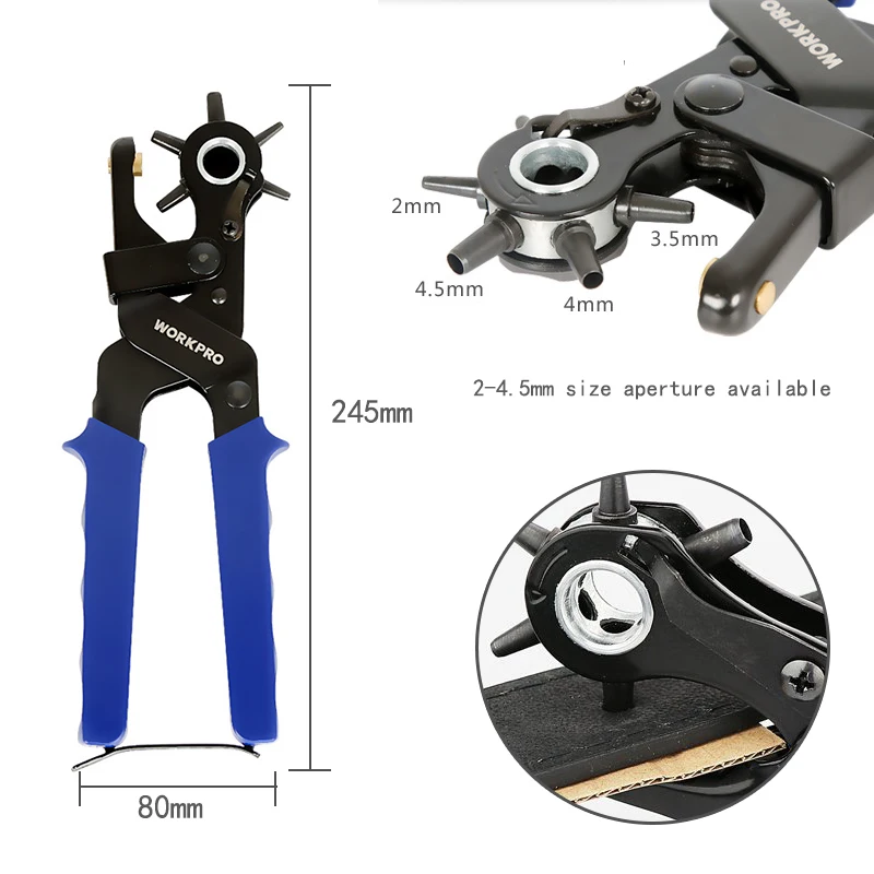 Urijk дыропробивные плоскогубцы профессиональные инструменты для ремонта часов сталь+ ПВХ дырокол для часов полоса карта бумага перфоратор