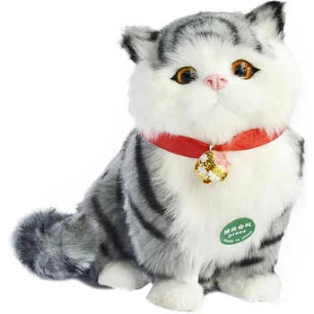 

Simulation cat plush toys dolls kawaii sounding cats model Toy animals home decoration for children kids girls gifts new style