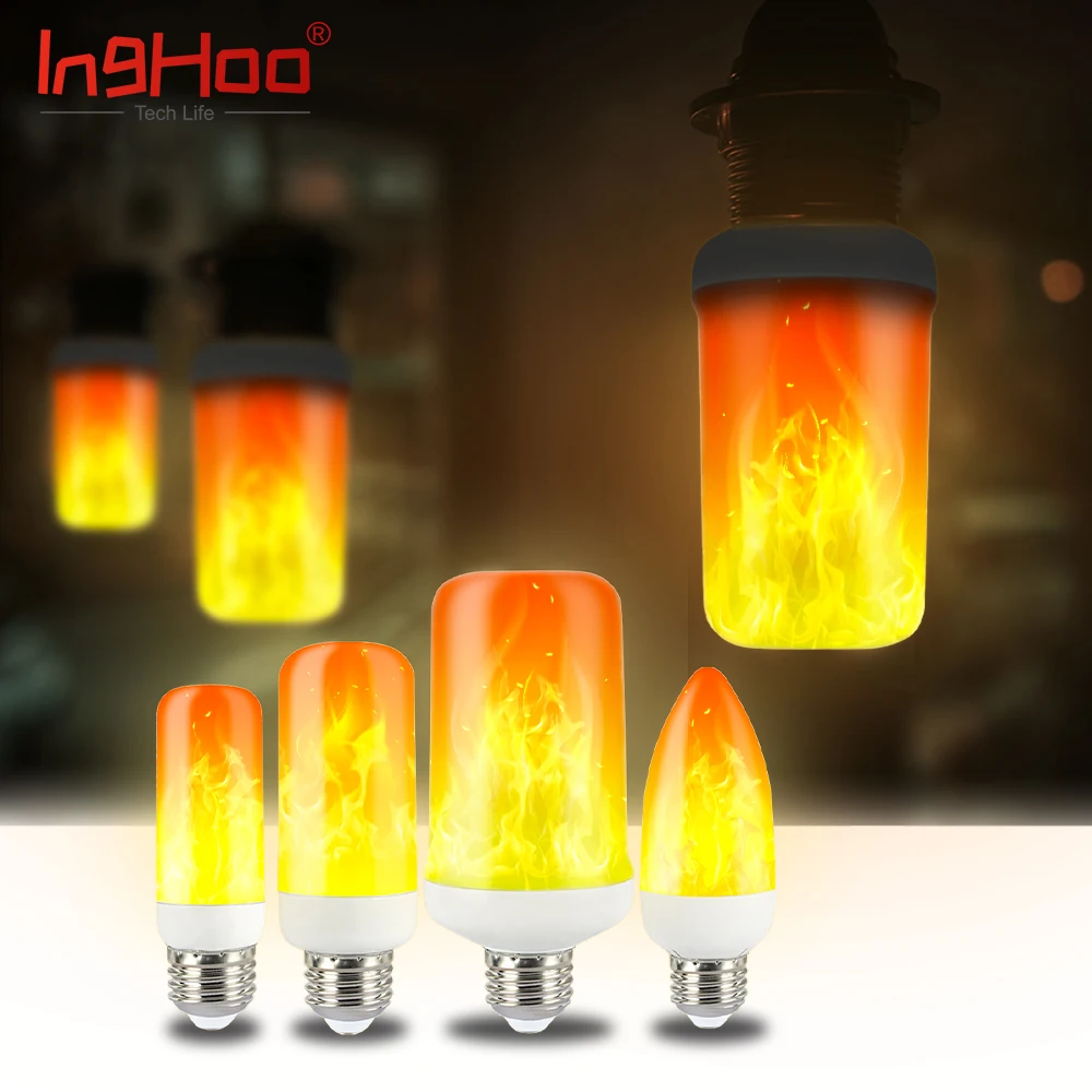 IngHoo realistic flame light bulb dynamic flame effect flashing light