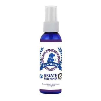 

60ml Dental Spray Oral Care Anti Bacterial Pet Breath Freshener Cats Dogs Deodorant Treatment Bad Teeth Odor Remove Cleaning