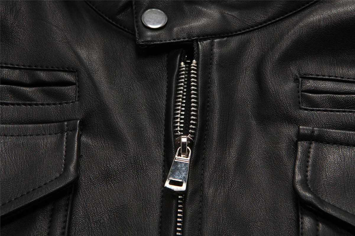 Мужская кожаная куртка с капюшоном большого размера Chaqueta De Cuero Para Hombre 2020|Куртки из