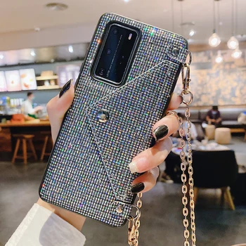 

Luxurious Diagonal flash diamond wallet Phone case For iPhone 11 Pro Max Case For iPhone X XR XS Max 6s 7 8 Plus Cover