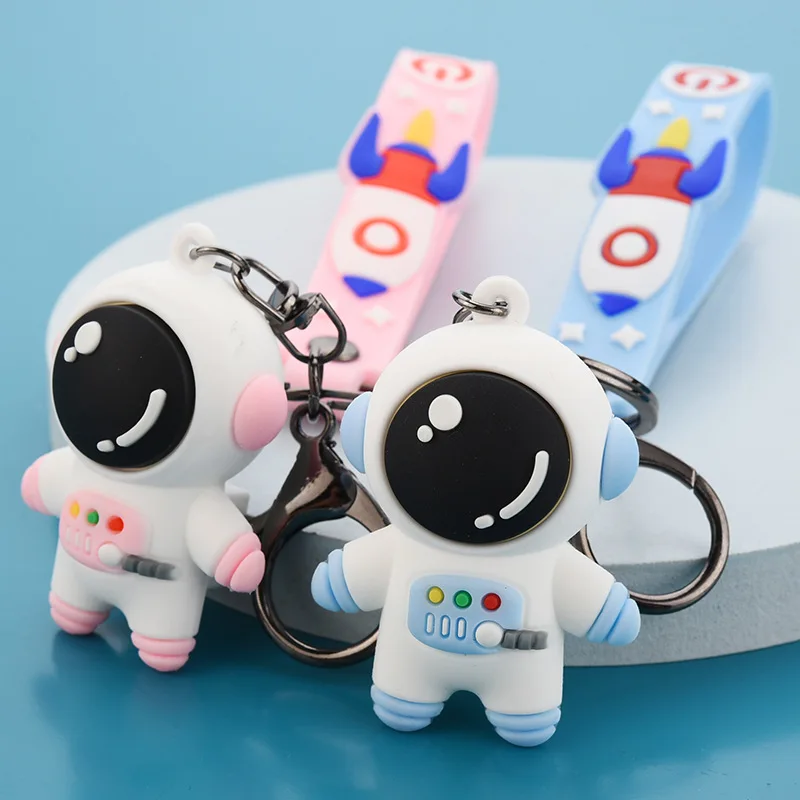 

Cute Cartoon Space Astronaut Keychain Key Ring Children Exquisite Mobile Phone Schoolbag Pendant Spaceman Couple Keychain