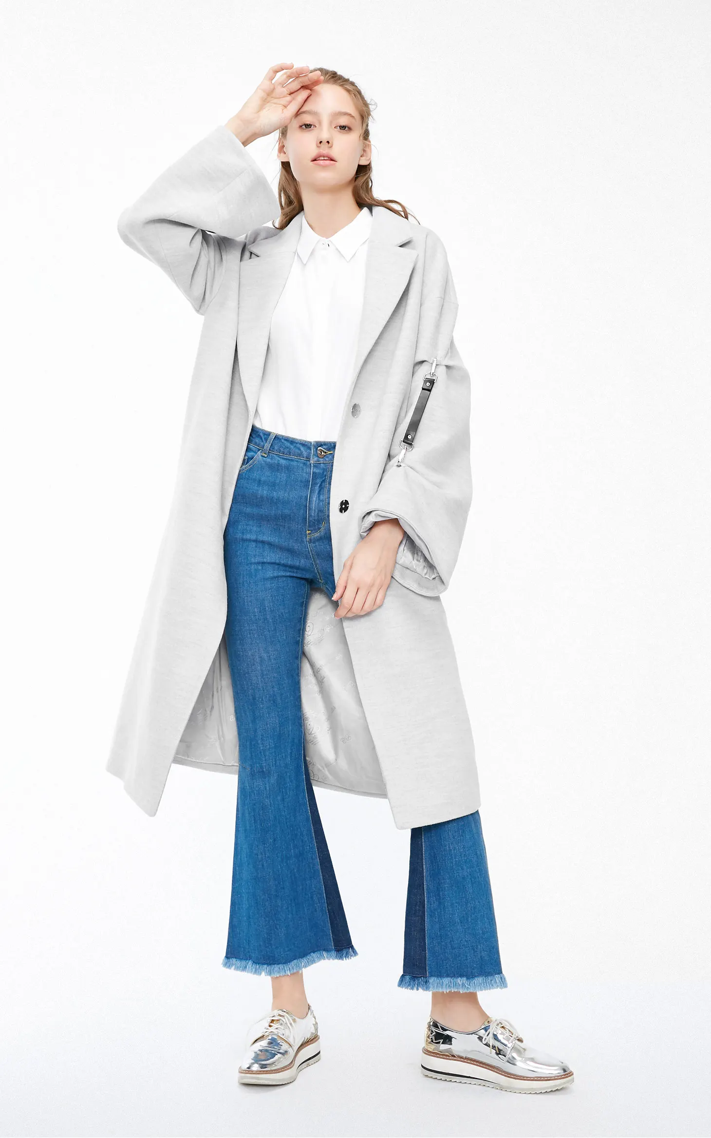 Vero Moda женское осеннее зимнее длинное пальто со съемным рукавом куртка женская | 318409515