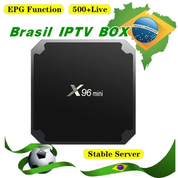 

Professional Brazil iptv X96 mini Android TV Box 9.0 1G/8G 2G/16G S905W 500+ Live 4K 6K H.265 2.4G WiFi Smart set Top Box