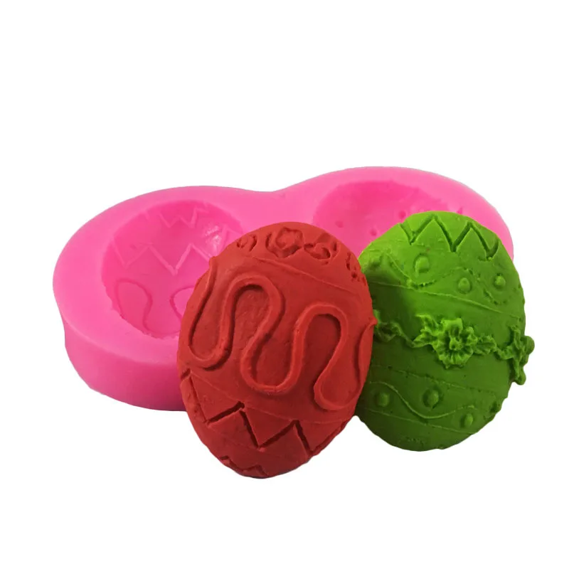 

Christmas Fondant Mold Easter Egg Cake Decoration Silicone Tools Baking Tray Holiday Dessert Mousse Baking Cakes Chocolate Mould