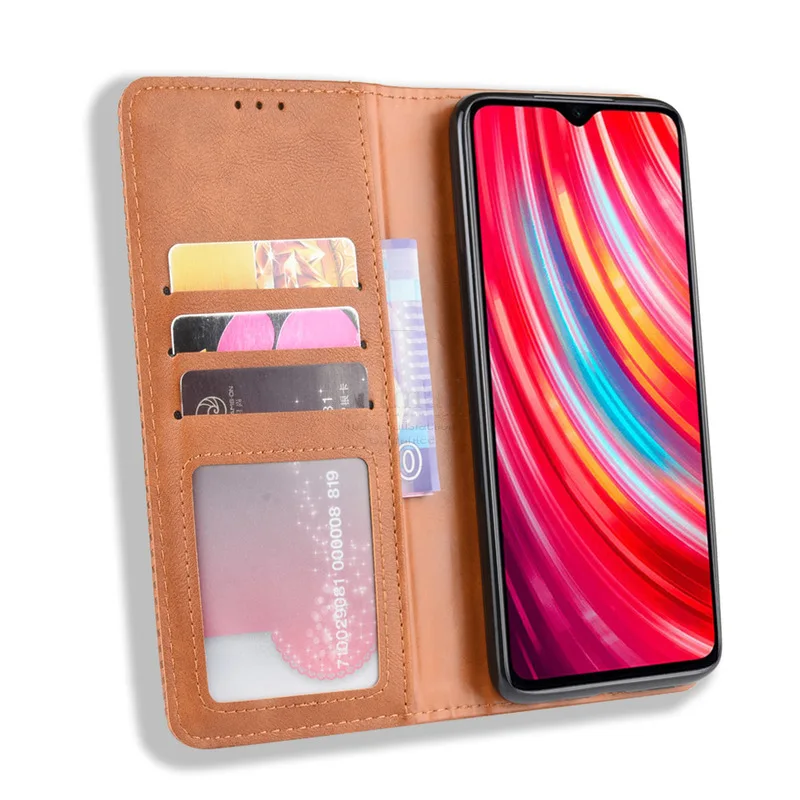  Luxury Retro Slim Magnetic Leather Flip Cover For Xiaomi Redmi Note 8 Pro / Redmi 8 Case Book Walle - 4000128504943