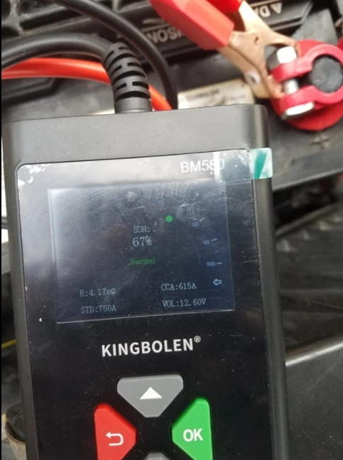 Отзыв о товаре Автомобильный тестер батареи KINGBOLEN BM580 12V 6V CCA Circut тестер Cranking зарядка инструменты BM550 Автомобильный анализатор батареи от пользователя D***v