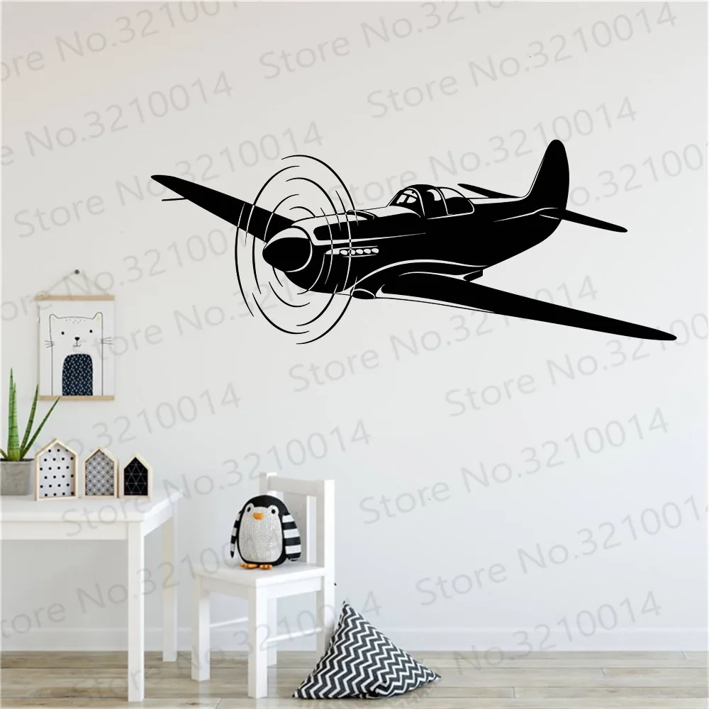 Biplane Decal Airplane Wall Decals Plane Stickers Nursery Playroom Boys