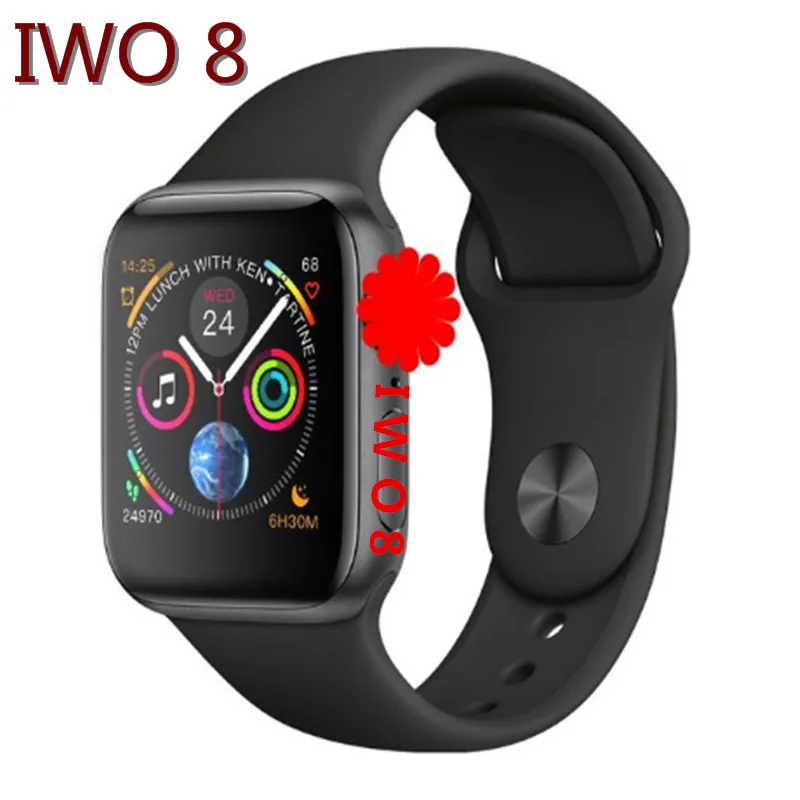 

SZMDC IWO 8 44mm Watch 4 Heart Rate Smart Watch case for apple iPhone Android phone IWO 5 6 9 upgrade NOT apple watch