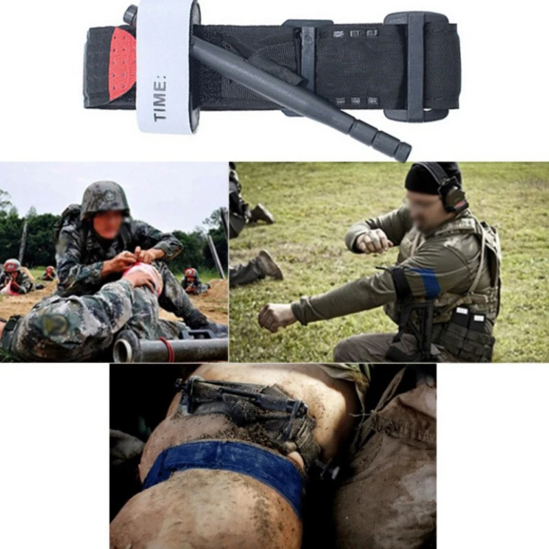 Tourniquet Survival Tactical Combat Application Red Tip Military Medical Emergency Belt Aid for Outdoor Exploration