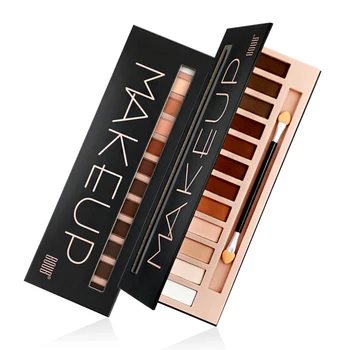 

BOUB 12 Colors Eye Shadow Pallete Earth Color Pigmented Matte Shimmer Eyeshadow Powder Long-lasting Waterproof Eye Shadow TSLM1