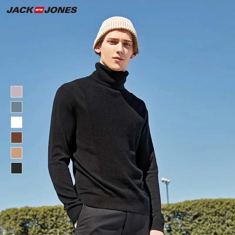 

JackJones men's smart casual light colour long-sleeved turtle neck sweater 219324525