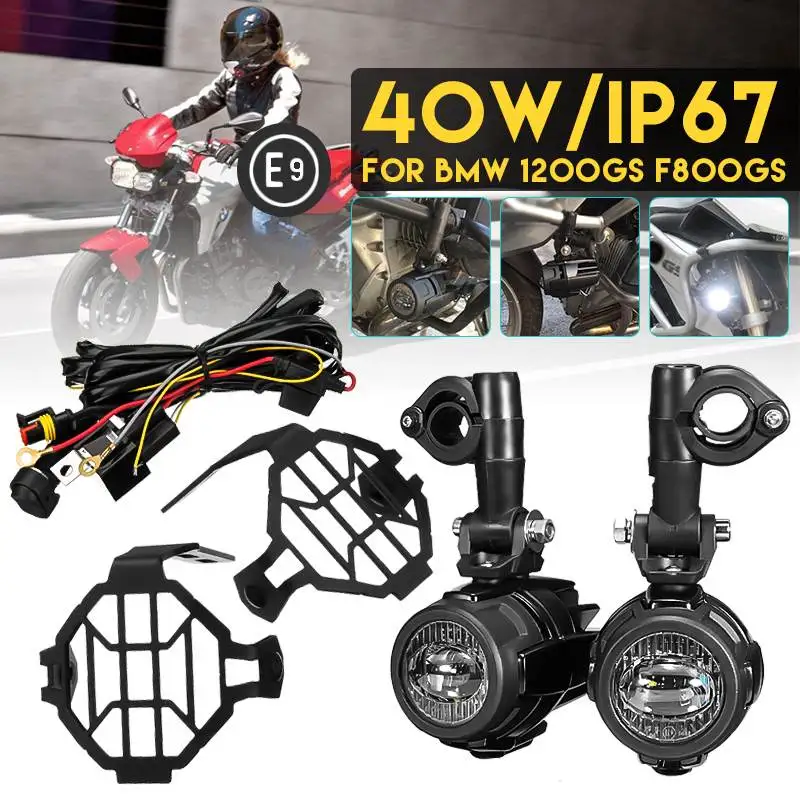 

Motorcycle Fog Light Spot Lamp LED Auxiliary Driving Light Wire Harness For BMW R1200GS/ADV K1600 R1200GS R1100GS