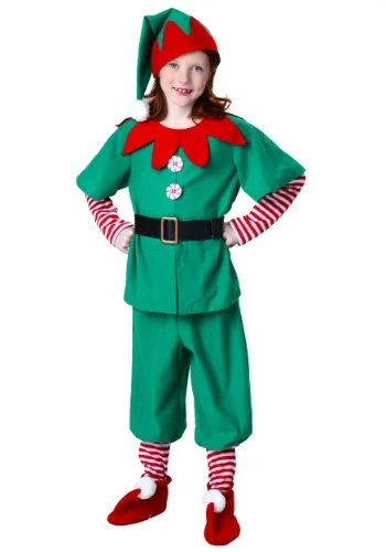 Kids Adult Christmas Green Elf Costume Family Christmas Party Elf Cosplay Fancy Dress - Цвет: Boy