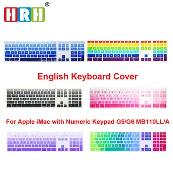 

Gradient Color Rainbow Ultra Thin Silicone US Keyboard Skin Cover Protector With A Numeric Keypad For Apple iMac G5/G6 MB110LL/A
