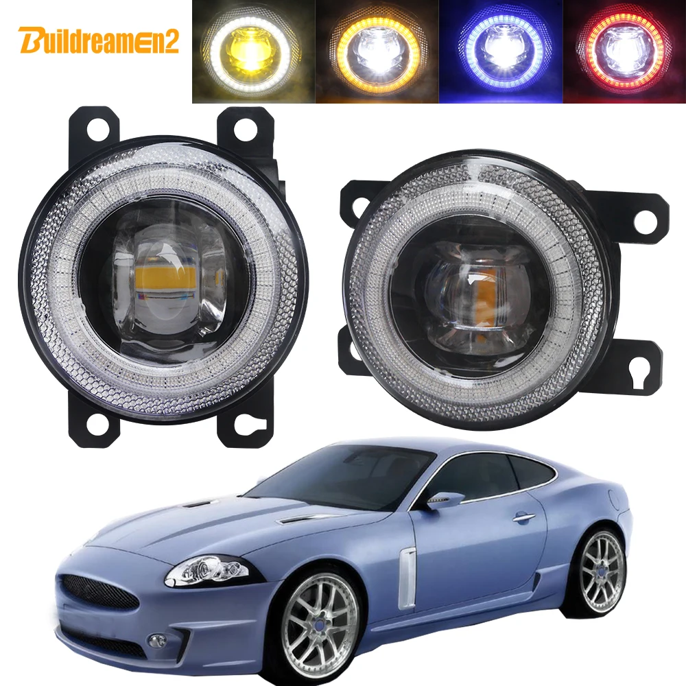 2 Pieces Car Front Bumper LED Fog Light Assembly Angel Eye DRL Daytime Running Lamp 30W 8000LM 12V For Jaguar XK _J43_ 2006-2013 |