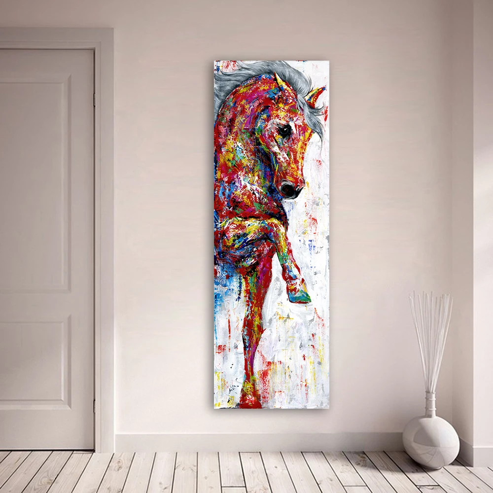 Abstract Horse Canvas Print Painting Art Picture Study Wall Hanging YuSr lskn 