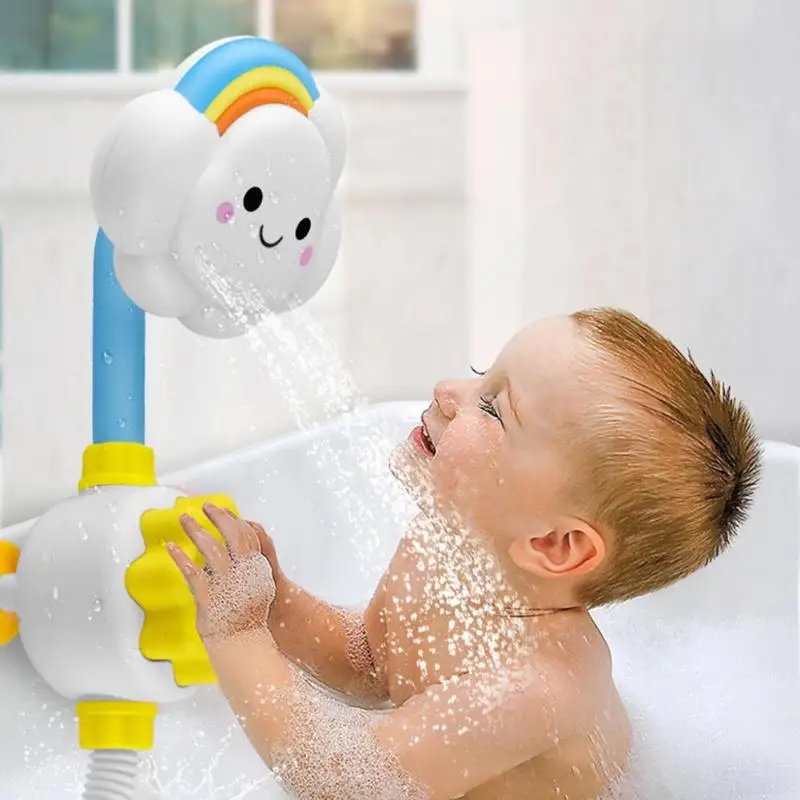 Ручная Ванна посыпанная игрушка в виде облака детская вода играть Spary аксессуары для ванной Рекомендуемый Возраст более 2 лет