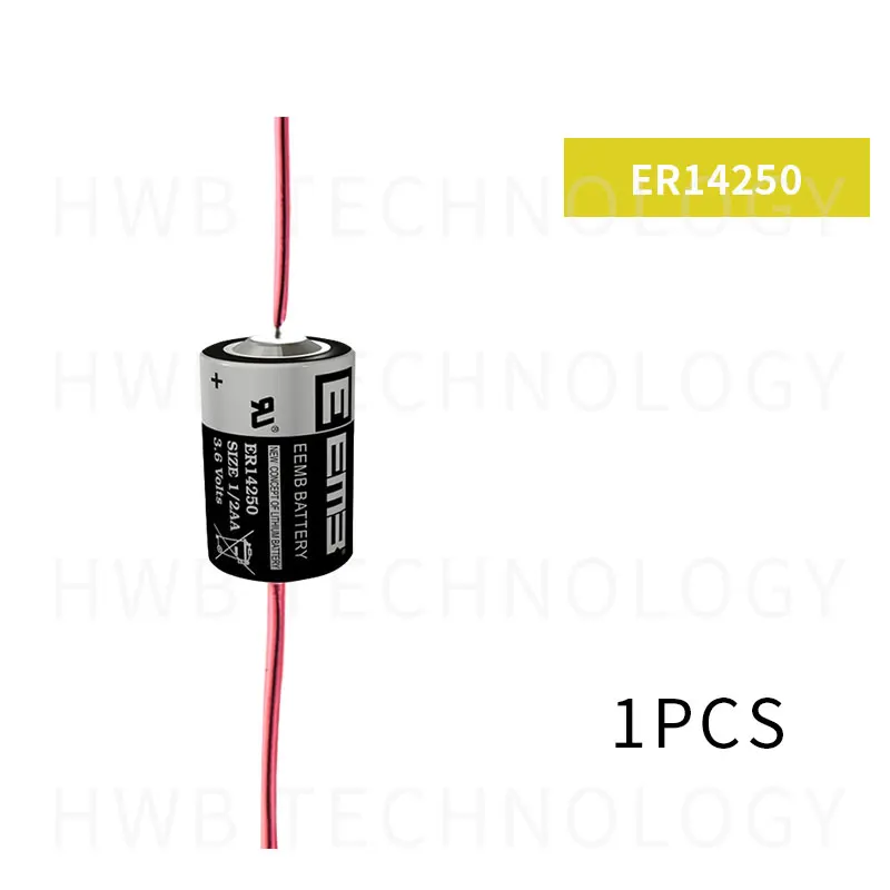 1pcs EEMB ER14250 1/2AA 3.6V 1200mAh Lithium Battery With welding Free Shipping | Электроника