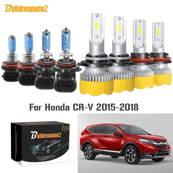 

Buildreamen2 4 X Car Headlight High Low Beam LED Halogen Light Headlamp 9005 H11 12V For Honda CR-V CRV 2015 2016 2017 2018