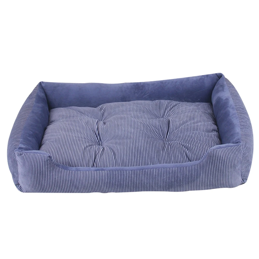 Blue-50cm Квадратная кровать для домашних животных съемный коврик толстый мягкий теплый собака кошка подушка четыре сезона спальный коврик BJStore - Цвет: Blue-50cm