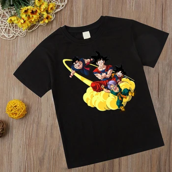 

Boys Girl Tshirt Kids T-shirt Toddler Children Top Tee Dragon Ball Z Goku Bulma Krillin Master Roshi Short Sleeve Summer Casual