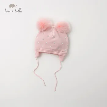 

DB11780 dave bella autumn winter baby girl jacquard cotton pink hat