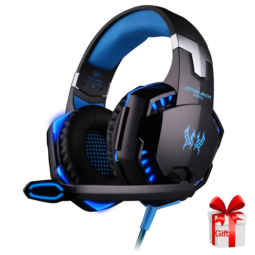 buy KOTION EACH G2000 Headphones Gaming USB Wired Headset Stereo Surround with Microphone Bass for Xbox PC PS4 Computer Gamer