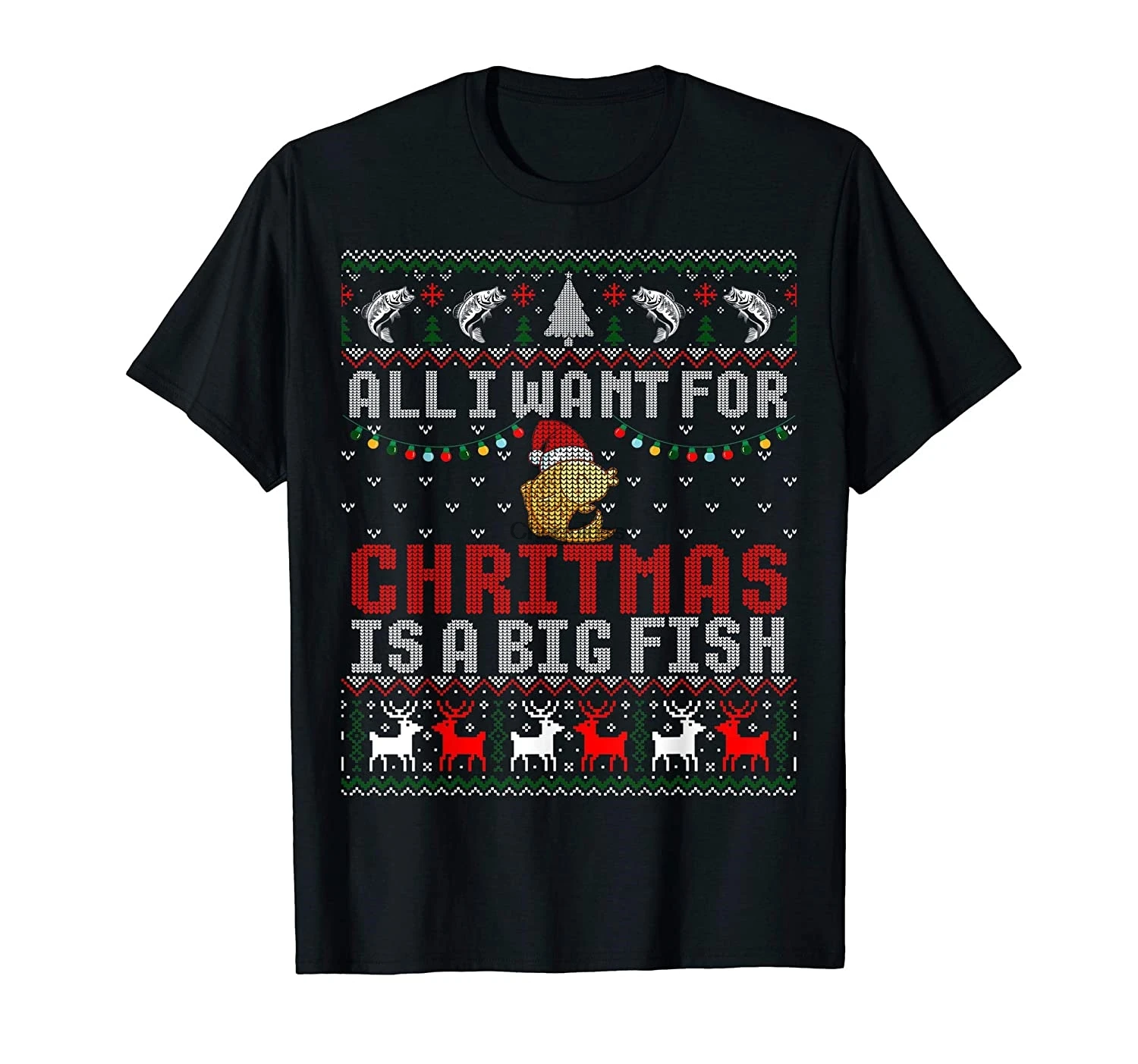 Ugly Christmas Fishing Design Ugly Sweater T Shirt| | - AliExpress